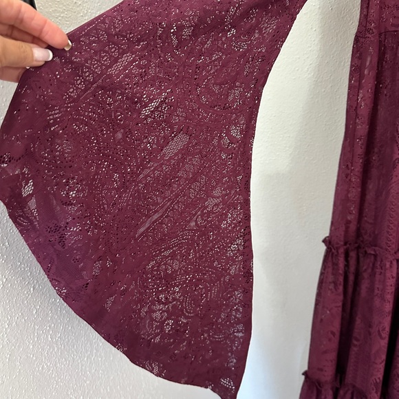 Killstar Hecate Maroon Lace Maxi Size XL - Picture 8 of 16